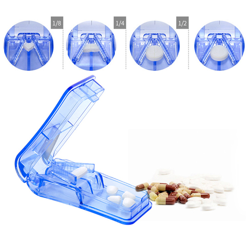 1/2 1/4 1/8 Pill Cutter Box Medicine Box Pill Cutting Splitter Drugs Tablet Cutter Divider Pill Box Pill Cases & Splitter ► Photo 1/6