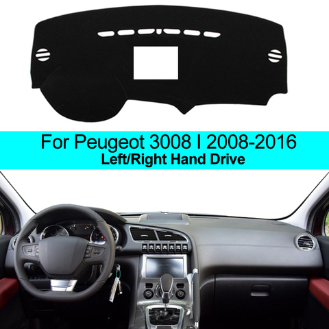 2 Layers Car Dashboard Cover Sun Shade For Peugeot 3008 I 2008 2009 2010 2011 2012 2013 2014 2015 2016 Dash Mat Carpet Cushion ► Photo 1/6