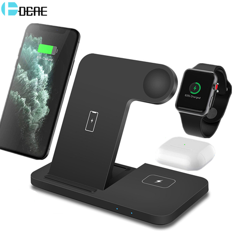 DCAE 3 in 1 Wireless Charger For AirPods Pro Apple Watch 6 SE 5 4 3 2 Qi 15W Fast Charging Stand for iWatch iPhone 11 XS XR X 8 ► Photo 1/6