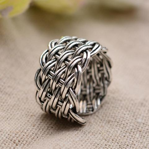 New Arrival 100% 925 Sterling Silver Trendy Thai Silver Flower Ladies Finger Rings Jewelry For Women Open Ring Never Fade Gift ► Photo 1/6