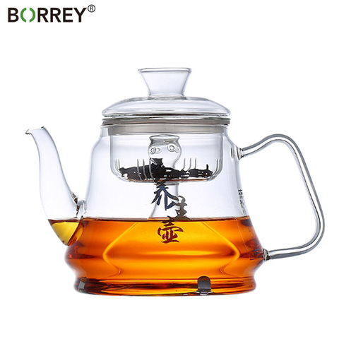 BORREY Induction Cooker Gas Stove Universal Heat Resistant Glass Teapot Steaming Tea And Boiling Teapot Multifunctional Tea Set ► Photo 1/6