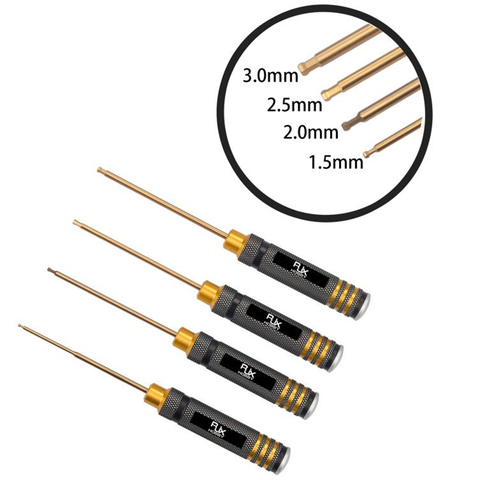 4Pcs RJX Hex Ball Tip 1.5 2.0 2.5 3.0mm Screw Driver Pin for FPV RC Models Car Boat Airplane ► Photo 1/6