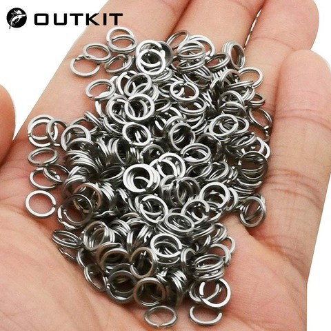 50pcs/lot Stainless Steel Fishing Ring Split Clip Swivel Double Loop Quick Change Hook Connector carp fishing Accessory Tackle ► Photo 1/6