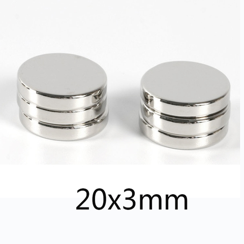 5/10/20pcs 20x3 Sheet Neodymium Magnet 20mmx3mm Round Powerful NdFeB Magnets 20x3mm Rare Earth Magnetic Disc magnet ► Photo 1/4