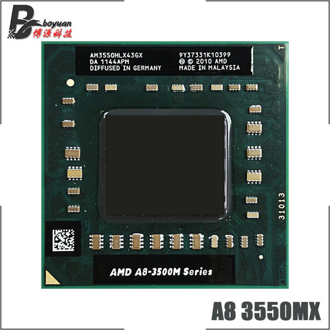 AMD A8-Series A8-3550MX A8 3550MX 2.0 GHz Quad-Core Quad-Thread CPU Processor AM3550HLX43GX Socket FS1 ► Photo 1/1