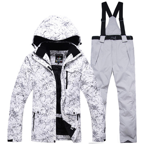 Winter new Ski Suit Men  Outdoor Windproof Waterproof Thermal Male Snow Pants sets Skiing And Snowboarding Ski Jacket +Ski glove ► Photo 1/1