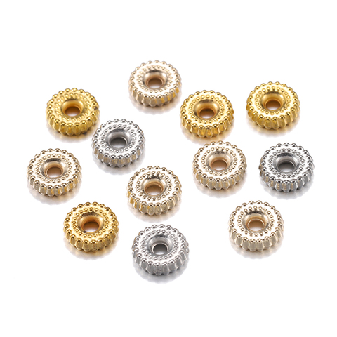200pcs/lot Gold Rhodium CCB Plastic Charm Bracelet Beads Findings Loose Spacer Beads For Jewelry Making Supplies DIY Accessories ► Photo 1/6