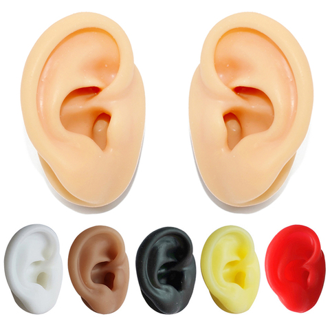 1 Pieces New Silicone Ear Model Professional Practice Piercing Tools Earring Ear Stud Display Tools Can Be Reused Body Jewelry ► Photo 1/6