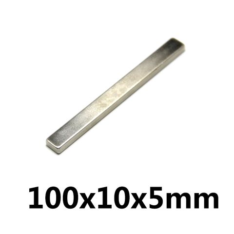 1~30PCS 100x10x5 mm Powerful Block Magnets 100mmX10mm N35 Super Neodymium Magnet 100x10x5mm Permanent NdFeB Magnets 100*10*5 mm ► Photo 1/4