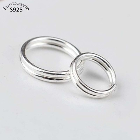 2pcs Real Pure Solid 925 Sterling Silver Double Open Jump Rings Split Ring for Making Key Chains Jewelry Findings Accessories ► Photo 1/6