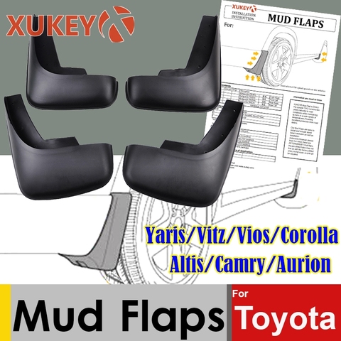 Set Car Mud Flaps For Toyota Camry Aurion XV30/40/50 Corolla Altis Yaris Vitz Vios Limo Mudflaps Splash Guards Mudguards ► Photo 1/1