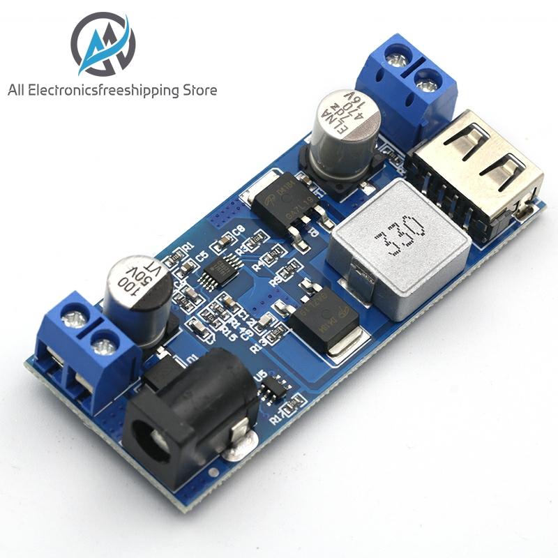 DC-DC 24V/12V To 5V 5A Step Down Power Supply Buck Converter Replace LM2596S Adjustable USB Step-down Charging Module For Phone ► Photo 1/5