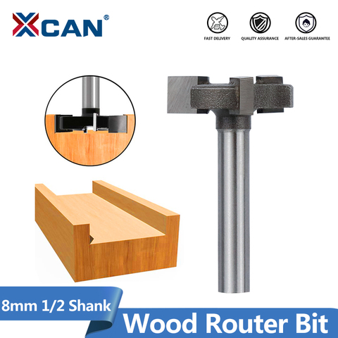 XCAN Straight Edge Slotting Milling Cutter T-Slot Router Bits 6mm 1/4 Shank Wood Slab Flattening Router Bit Tungsten Router Bit ► Photo 1/6