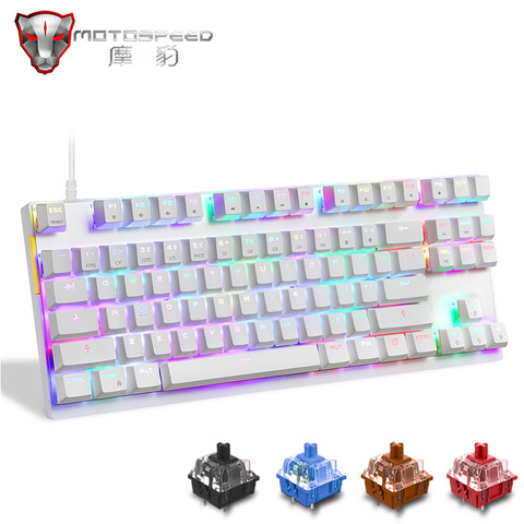 Newest Motospeed CK82 RGB Gaming Mechanical Keyboard Anti-Ghosting LED Backlight USB Wired Laser Keyboard For PC Computer Gamer ► Photo 1/6