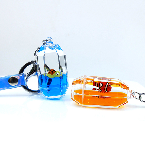 Moving Glitter Quicksand Keychain Floating Animal Acrylic Liquid Keyring Key Chain Backpack Trinket Pendant For Women Kids Gift ► Photo 1/1