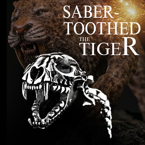 Beier 316L stainless steel High quality huge saber-toothed tiger popular pendant necklace 3D design exqusite men jewelry LP096 ► Photo 1/6