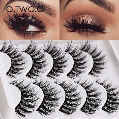 O.TWO.O 5 Pairs 3D Mink Lashes False Eyelashes Makeup Tools Natural Long Thick Volume Eyelashes  Beauty Fluffy Eyelashes ► Photo 1/6