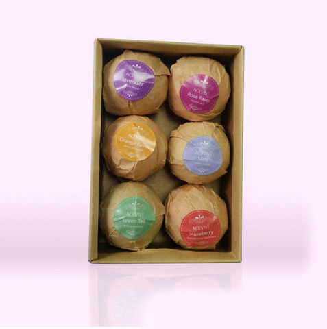 6Pcs Aromatherapy Bubble Bath Bombs with Coconut Oil GIFT Bath Fizzies ► Photo 1/6