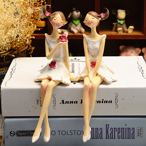 2pcs/set Beautiful Angel Resin Craft Fairy Figurines Wedding Gift Home Decoration hogar moderno U0926 ► Photo 1/6