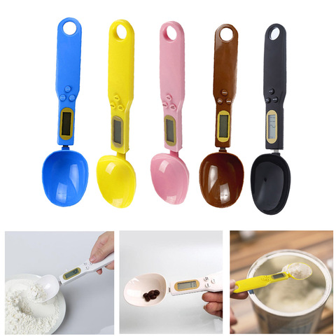 LCD Digital Kitchen Scales Measuring Spoons for Cooking Electronic Weight Volumn Food Scales Kitchen Gadgets ► Photo 1/6