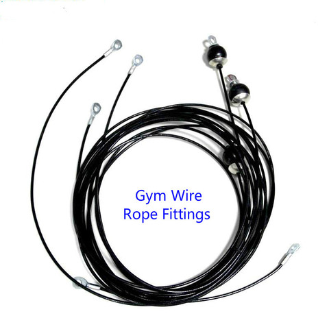 Fitness equipment accessories cable steel wire rope assembly, 5mm/6mm wire and head accessories set. Fit Gym Cable ► Photo 1/4