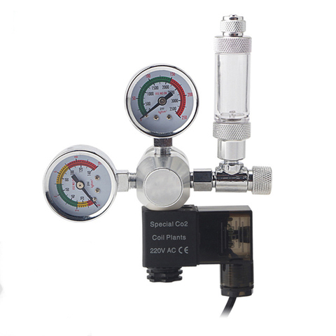 Aquarium CO2 Regulator Magnetic Solenoid Check Valve Fish Tank CO2 Pressure Reducing Valve DIY CO2 Control System Kit 220V 110V ► Photo 1/6