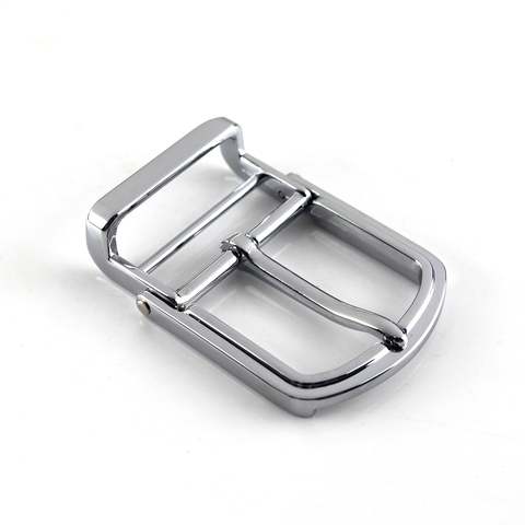 1pcs 35mm Metal Men/ Women's Belt Buckle Chrome Clip Buckle Rotatable Bottom Single Pin Half Buckle Leather Craft Belt Strap ► Photo 1/6