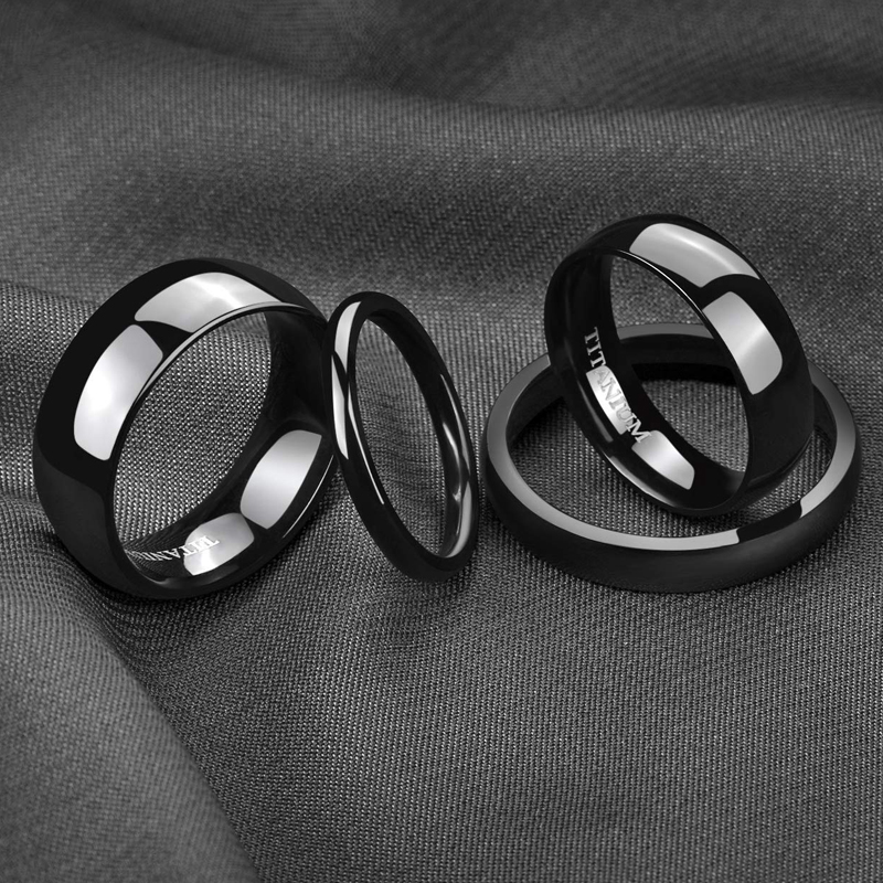 womens 4mm black titanium ring matte plated dome two tone wedding band engagement rings female koran fashion jewelryblack titanium ringengagement ringfashion engagement ring - aliexpress on womens black titanium wedding bands