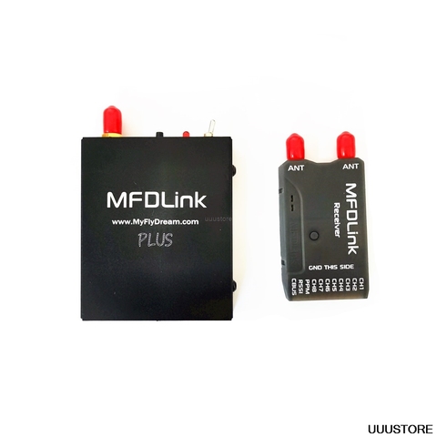 New 50KM Long Range MFDLink Rlink 433Mhz 16CH 1W RC UHF System Transmitter w/8 Channel Receiver TX+RX Set For high fpv quality ► Photo 1/6