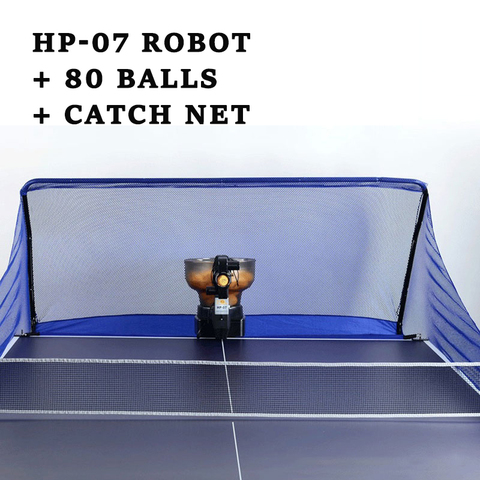 Automatic Ping Pong Trainer Robot Table Tennis Robot Machine for Training HuipangHP-07 Pingpong Ball with Catch Net 80 Balls 8 ► Photo 1/6
