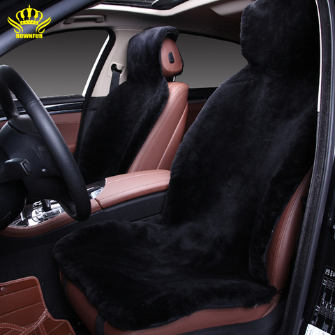 Car Seat Cover Sheepskin Universal Genuine Wool Fur Natural Sheepskin Car Seat Covers for Polo Sedan Volkswagen Kia Sportage ► Photo 1/6