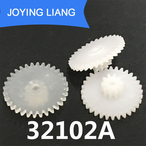 32102A 32102B 32102.5B 0.5M Plastic Steampunk Gears OD 17mm 32 Teeth + 10 Teeth 2mm Tight 2.5MM Loose Fiting DIY Model Gears ► Photo 1/3