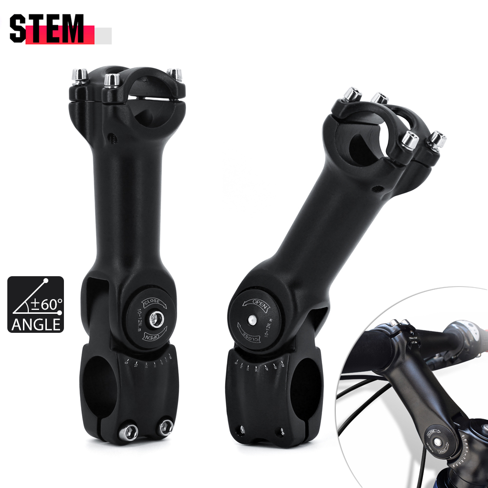 ZTTO Adjustable Stem MTB Road Bike Bicycle Handlebar Stem 60° 31.8* 90/110/130mm