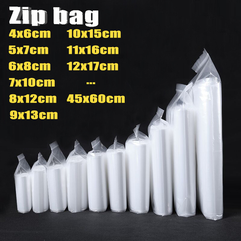 Thick Clear Zip Ziplock lock Bag Plastic Ziplock Food package Vacuum Storage bag Reclosable Small Jewelry packing poly Zip Bags ► Photo 1/6