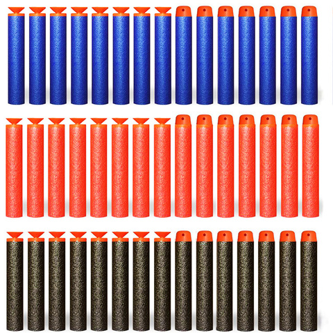 100pcs Soft Hollow Round Head And Sucker Refill Darts Toy Gun Bullets for Nerf Series EVA military Gift Toys For Kid Children ► Photo 1/6