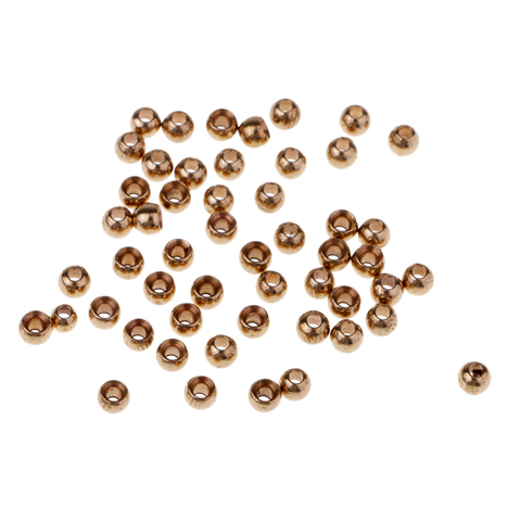 Lot 50/100Pcs Fly Tying Beads Brass Fly Fishing Nymph Head Ball Beads, - for Flies DIY, Lure Making ► Photo 1/5