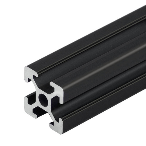 1PC 100mm - 800mm Length  BLACK 2022 European Standard Anodized Aluminum Profile Extrusion Linear Rail 500mm for CNC 3D Printer ► Photo 1/5