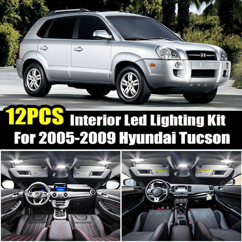 For Hyundai Tucson 2005 2006 2007 2008 2009 Car LED Interior Light Canbus Reading Dome Map Door Trunk Lights Kit Fit ► Photo 1/6