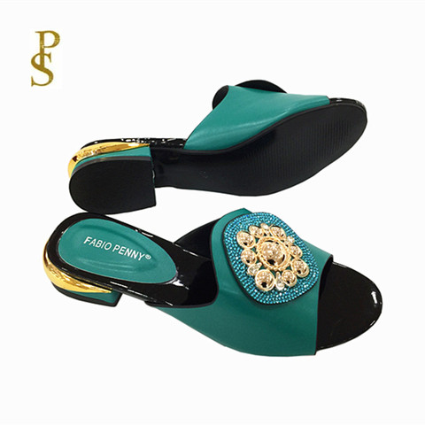 African style women's shoes slippers with metal trim and rhinestones for ladies ► Photo 1/6