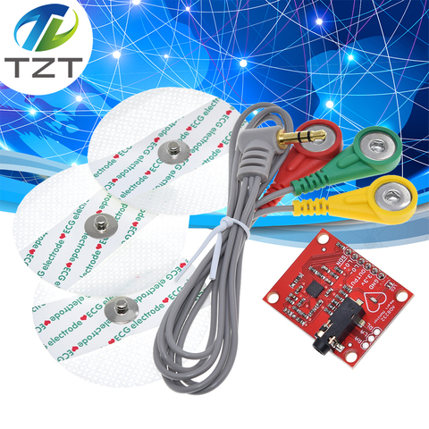 TZT Ecg module AD8232 ecg measurement pulse heart ecg monitoring sensor module kit for Arduino ► Photo 1/6