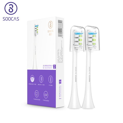 Xiaomi Soocas X3 X1 X5 Replament Toothbrush Head Original High Quality 2 Pieces And 3 Colors ► Photo 1/6