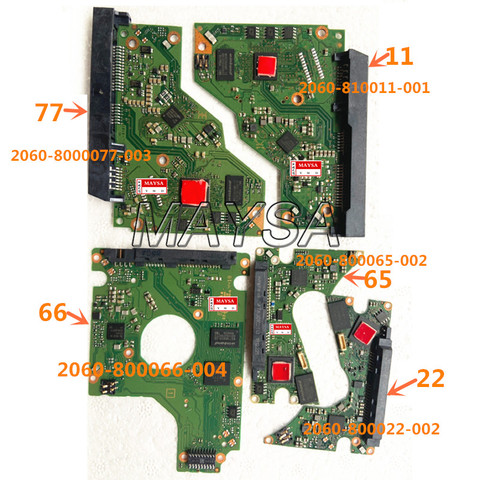 WD hard drive PCB 800022+800065+800066+800077+810011 unlock PCB board Decrypt PCB supports PC3000 ► Photo 1/2
