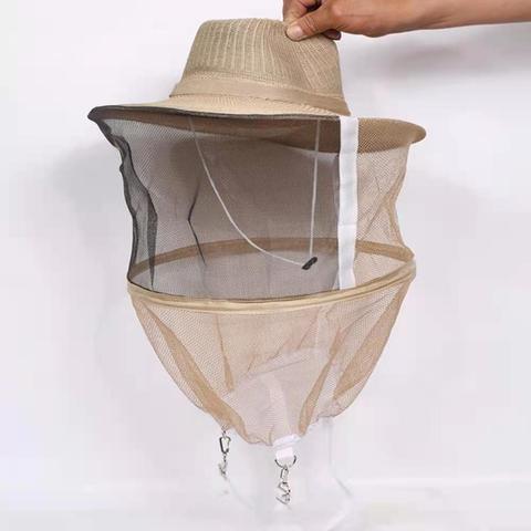 Beekeeper Protective Hat Anti-bee Insect Net Veil Head Face Beekeeping Hat For Protection Beekeeper Cow boy hat ► Photo 1/6
