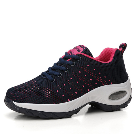 Women Sneakers Mesh Running shoes Ladies Walking Dancing Sport Shoes Outdoor Air Cushion Breathable Footwear Lace up Sneakers ► Photo 1/6