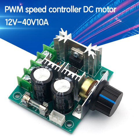 DC 12V 24V 30V 40V 13KHZ Auto PWM DC Motor Speed Regulator Governor Speed Controller Switch 10A 50V 1000uF ► Photo 1/6