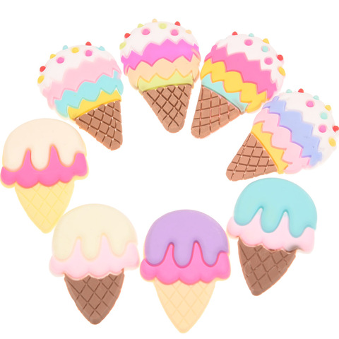 32PCS  1.2inch Ice Cream Cute Girls Hair Accessories  Soft Rubber Kids Head wraps Accessories  For Hair Bows Hairclip Barrettes ► Photo 1/6