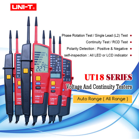 UNI-T UT18 Series handheld Voltage and Continuity Tester 3-phase voltage and phase sequence/On-Off Test/RCD Tester ► Photo 1/6