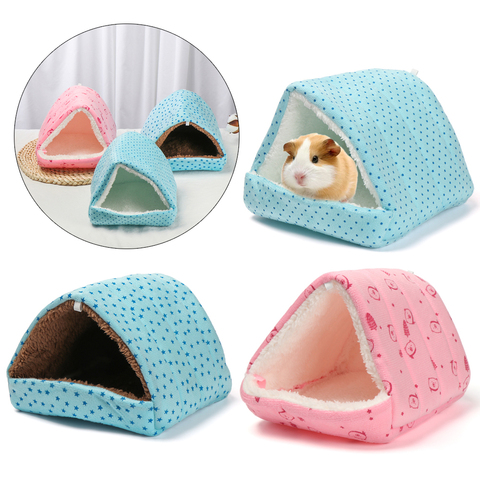 1PC Mini Soft Animal Hammock Nest Ferret Rabbit Guinea Pig Rat Hamster Mice Bed Toy Warmer Cushion House Cave Pets Supplies ► Photo 1/6