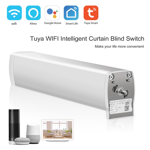 Tuya WIFI Intelligent Curtain Motor Ultra Quiet Electric Wireless Remote Control Voice Control Tools for Alexa Google Home ► Photo 1/6