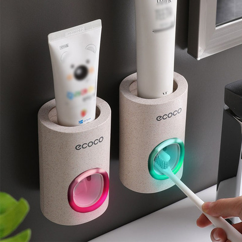 1pc Automatic Toothpaste Dispenser Dust-Proof Toothbrush Holder Wall Mounted Toothpaste Squeezer Dispenser Bathroom Accessories ► Photo 1/6